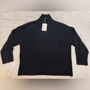 NWT Everlane Cashmere Oversized Turtleneck, XL, Black
